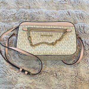 Michael Kors Blush and Cream Crossbody Bag